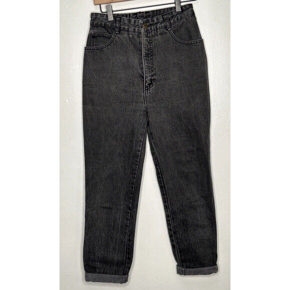 Bongo Jeans Junior 7 Tapered Leg Faded Black Denim Retro 80's High Rise Madonna - Picture 1 of 5